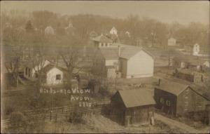 Avon IL Birdseye View c1910 Real Photo Postcard