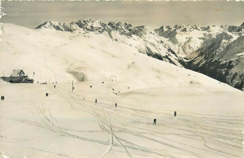 Switzerland 1960 Pasennhutte Parsennfurka ski lift postcard