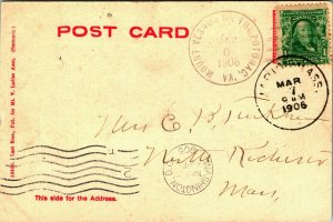 Mount Vernon Wharf Virginia VA 1906 UDB Postcard B6