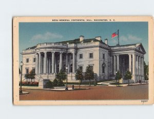 Postcard Memorial Continental Hall Washington DC