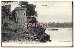 Old Postcard Cote d & # 39Emeraude edges of Rance Green Oak Boat