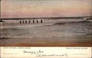 Prince Edward Island Canada Surf Bathing Swimming c1910 Vintage Postcard