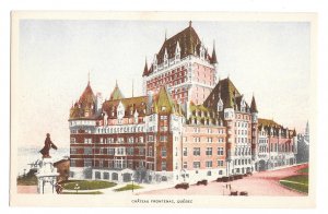 Quebec Canada Chateau Frontenac Vintage Lithograph Postcard
