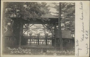 Somersworth New Hampshire NH Rustic Theatre Central Park Real Photo Postcard