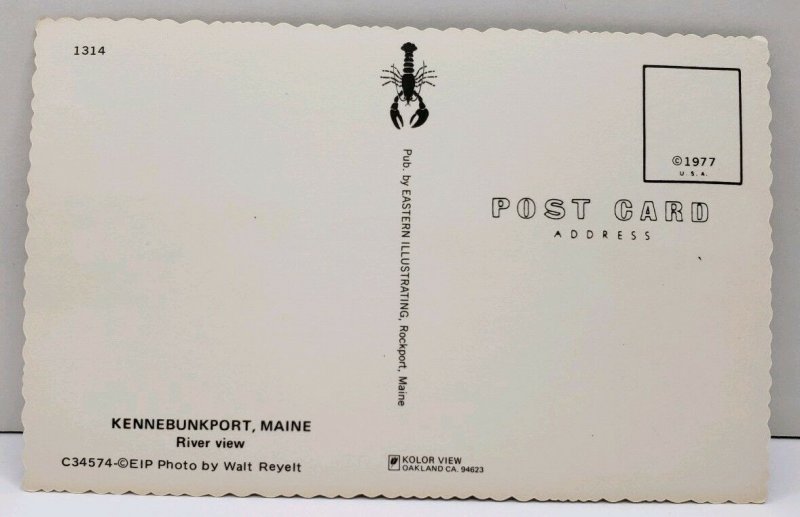 Kennebunkport Maine, River View  Postcard D5