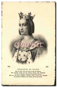 Old Postcard Charlotte De Savoie daughter of Louis II of Savoy