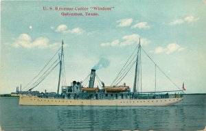 Vintage Postcard US Revenue Cutter Windom Galveston TX Customs Ship