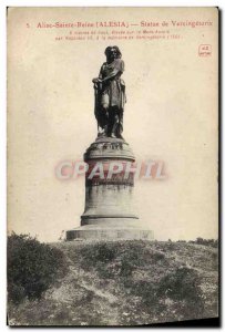 Old Postcard Alise Sainte Reine Statue of Vercingetorix