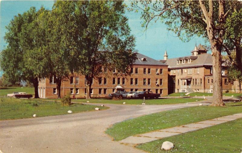 Oxford New York State Woman's Relief Corps Home Hospital~50s Cars~Postcard