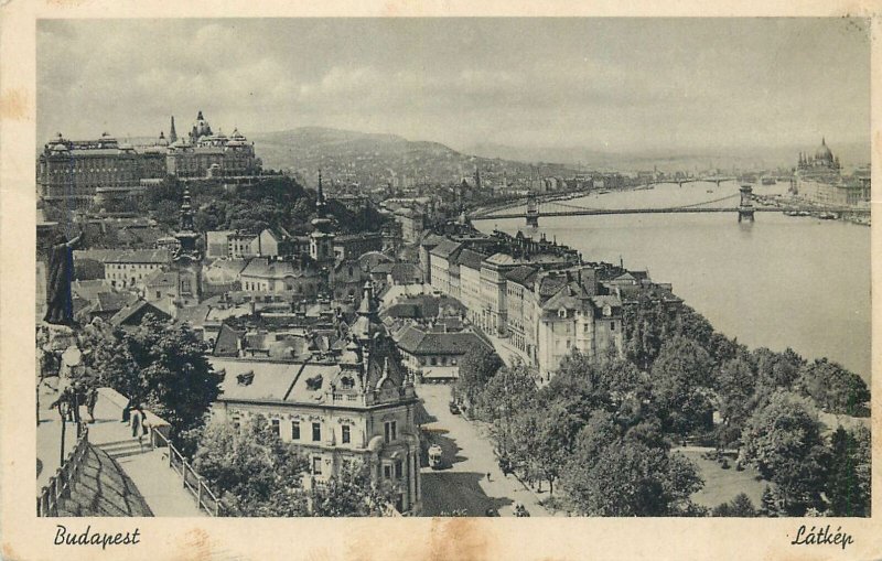 Carte postale Budapest Latkep taken from Mt St Gerard