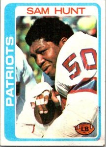 1978 Topps Football Card Sam Hunt New England Patriots sk7374