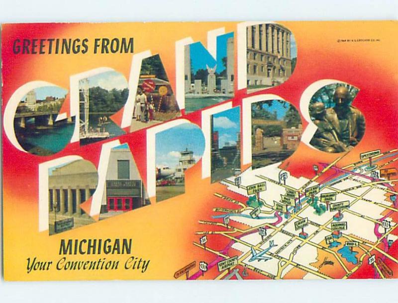 Pre-1980 BIG LETTERS Grand Rapids Michigan MI ho6919