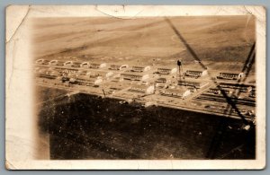 Postcard RPPC c1918 Everman TX Air View of Camp Taliaferro Field #2 WW1 Airfield