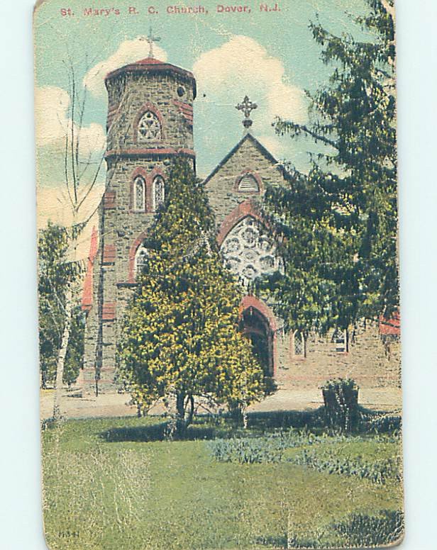 Divided-back CHURCH SCENE Dover - Near Morristown New Jersey NJ AD1992