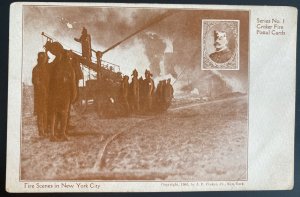 Mint Usa Real Picture Postcard RPPC Croker Fire Scenes New York City Serie 1