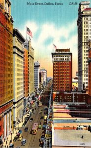 Texas Dallas Trolleys On Main Street