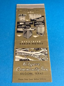 Kilgore Community lnn KILGORE, TEXAS Matchbook Cover MB160
