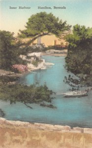 Inner Harbour, Bermuda, Early Hand Colored Postcard, Unused