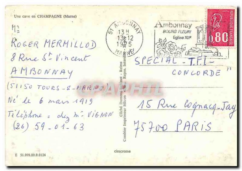 Postcard A Modern CEVE Champagne Marne