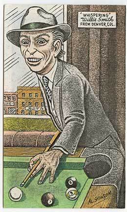 Whispering Willie Smith Pool Billiards Game Postcard