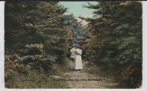 Nova Scotia YARMOUTH A Lover's Lane, Bay View Pub Valentine pm1911 ~ DB