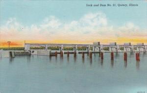 Illinois Quincy Lock and Dam No 21 1943 Curteich