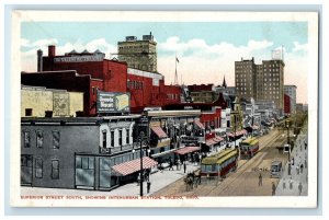 c1910's Superior Street South Trolley Interurban Station Toledo OH Postcard