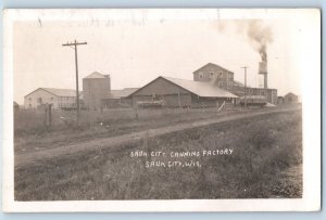 Sauk City Wisconsin WI Postcard RPPC Photo Sauk City Canning Factory 1912 Posted