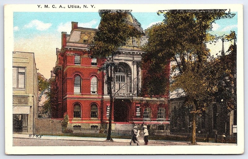 1920's  Y.M.C.A Utica New York NY Historical Building Landmark Posted Postcard