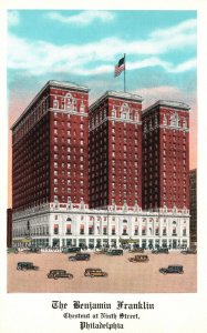 Vintage Postcard The Benjamin Franklin Hotel Chestnut & 9th St. Philadelphia PA