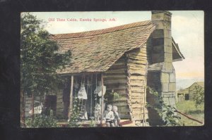 EUREKA SPRINGS ARKANSAS OLD TIME LOG CABIN VINTAGE POSTCARD