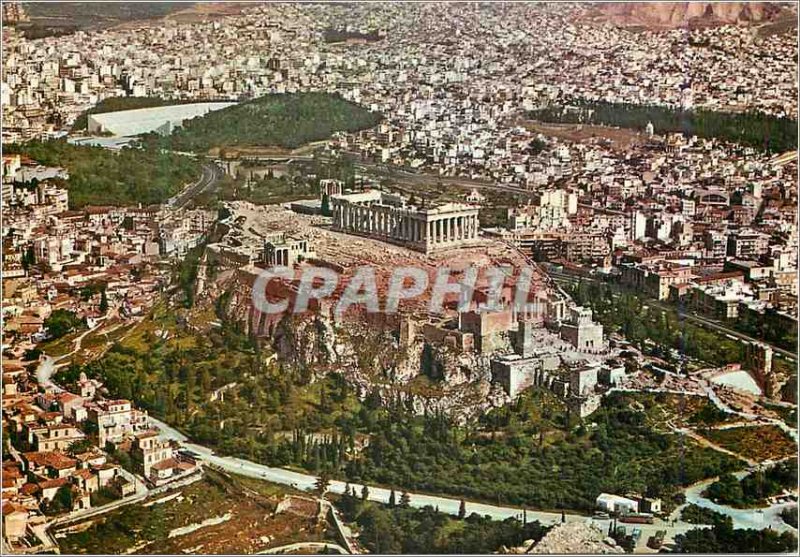 Postcard Modern Athens panoramic view of the Acropolis