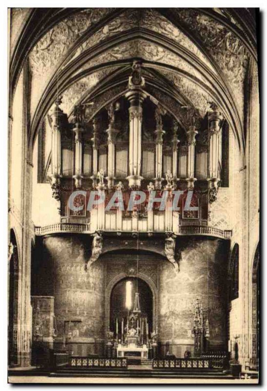 Postcard Old Cathedral Organ d & # 39Albi L & # parish 39autel The great organ