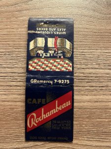 Matchbook Cover ~ Cafe Rochambeau New York MB11