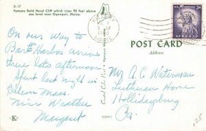 Postcard Bald Head Cliff Ogunquit Maine 