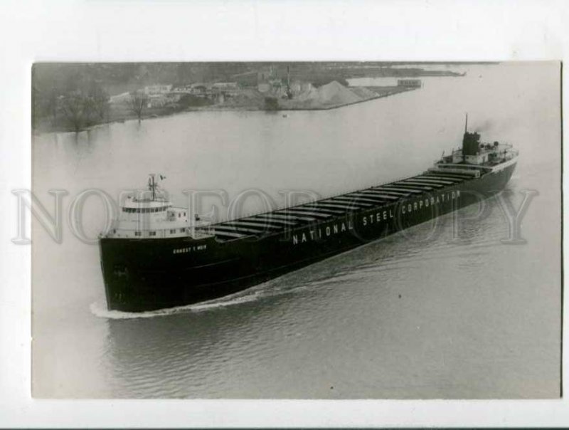 400938 ship Ernest T.Wier photo postcard shiiping post mark