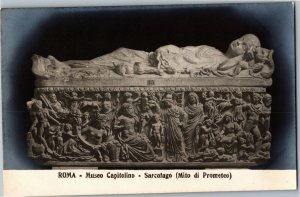 Sarcophagus With Scenes of Myth of Prometheus, Museo Capitolino Postcard A59