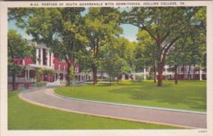 Virginia Hollins College Portion Of South Quadrangle With Dormitories