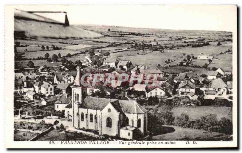 VALDAHON Village Old Postcard General view taken by plane