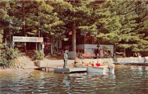 Kingston New Hampshire~Buzzell's Grove on Kingston Lake~Kids in Boat~1960s Pc