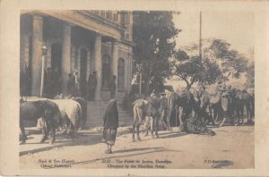 Damascus Syria Palais de Justice Street Scene Real Photo Postcard AA55973 