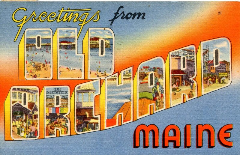 Large Letter - Old Orchard Beach, Maine