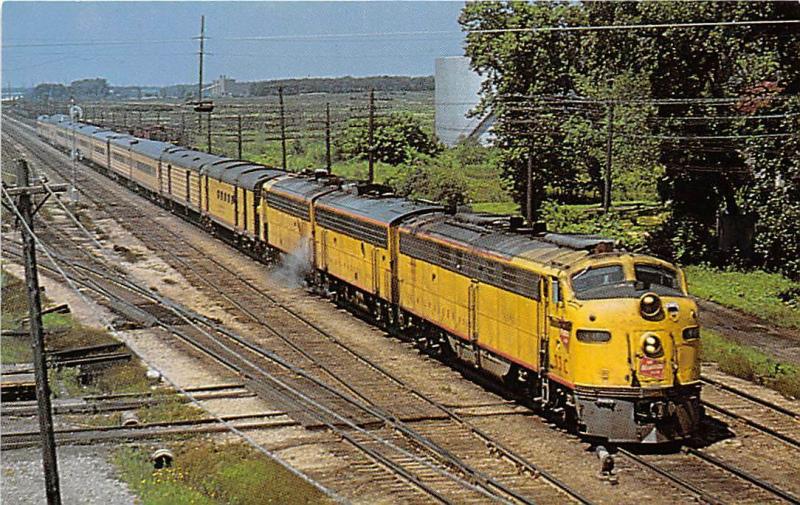 Hiawatha Railroad Train Streamliner Milwaukee Road postcard