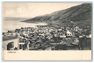 c1905 Mountains Buildings Lake Tiberias Israel Unposted Antique Postcard