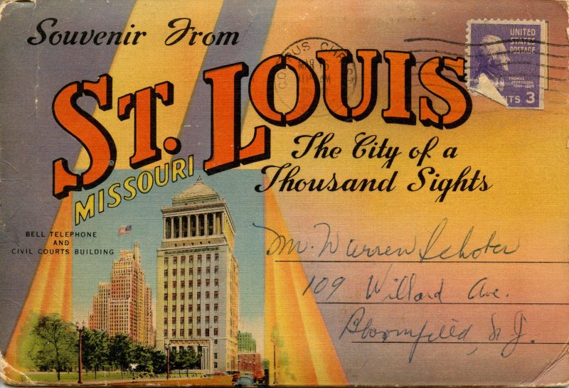 Folder -  MO. St. Louis     (18 views) Cover damaged, photos okay.