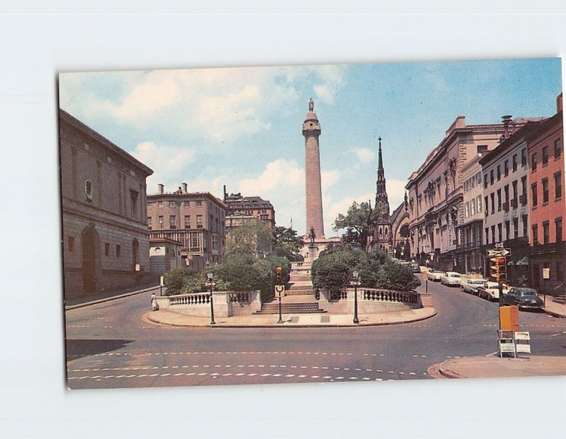 Postcard Washington Monument And Mt. Vernon Place, Baltimore, Maryland
