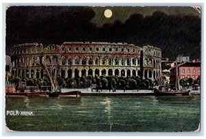 1912 Pola Arena Hotel Marina Washington New York City NY, Night View Postcard