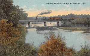 J82/ Kalamazoo Michigan Postcard c1910 Michigan Central Railroad Bridge 146