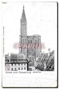 Old Postcard Gruss aus Strasbourg