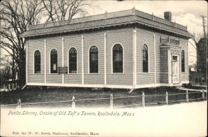 Roslindale Massachusetts MA Library 1900s-20s Vintage Postcard